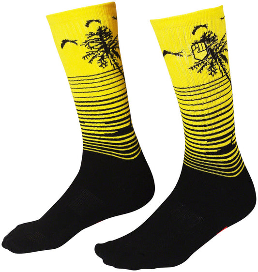 Fist Handwear Miami Phase 2 Crew Sock - Black/Yellow Large/X-Large