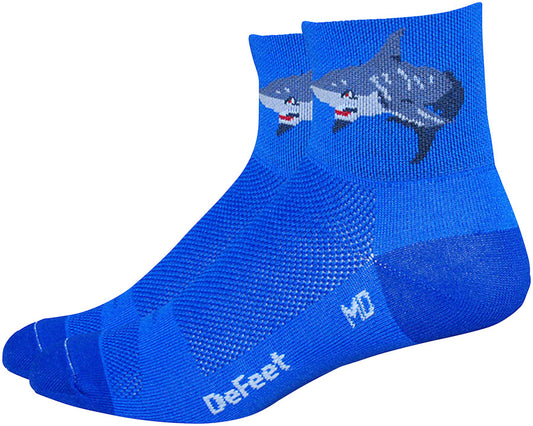 DeFeet Aireator Attack Socks - 3" Blue Medium