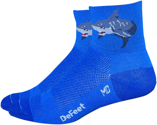 DeFeet Aireator 2.5 Socks Attack Blue M Pair-Goodwynn's