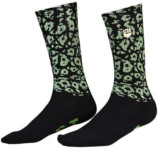 Fist Handwear Croc Crew Sock - Black/Green Medium