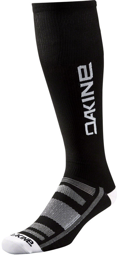 Dakine Singletrack Tall Crew Socks - Black/White Medium/Large