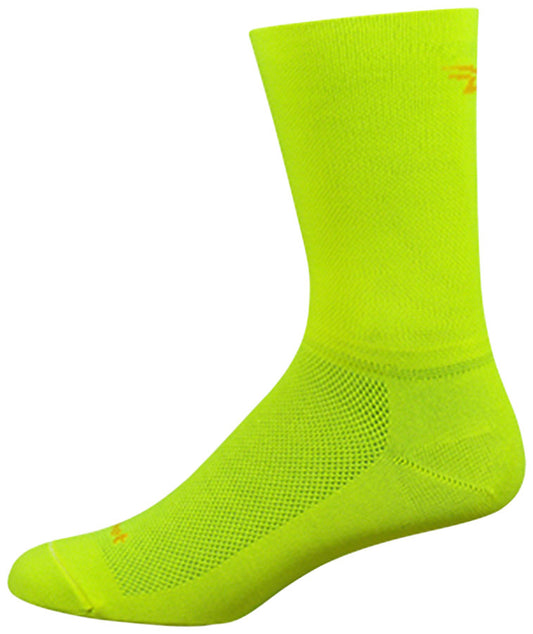 DeFeet Aireator D-Logo Double Cuff Socks - 6" Hi-Vis Yellow Medium