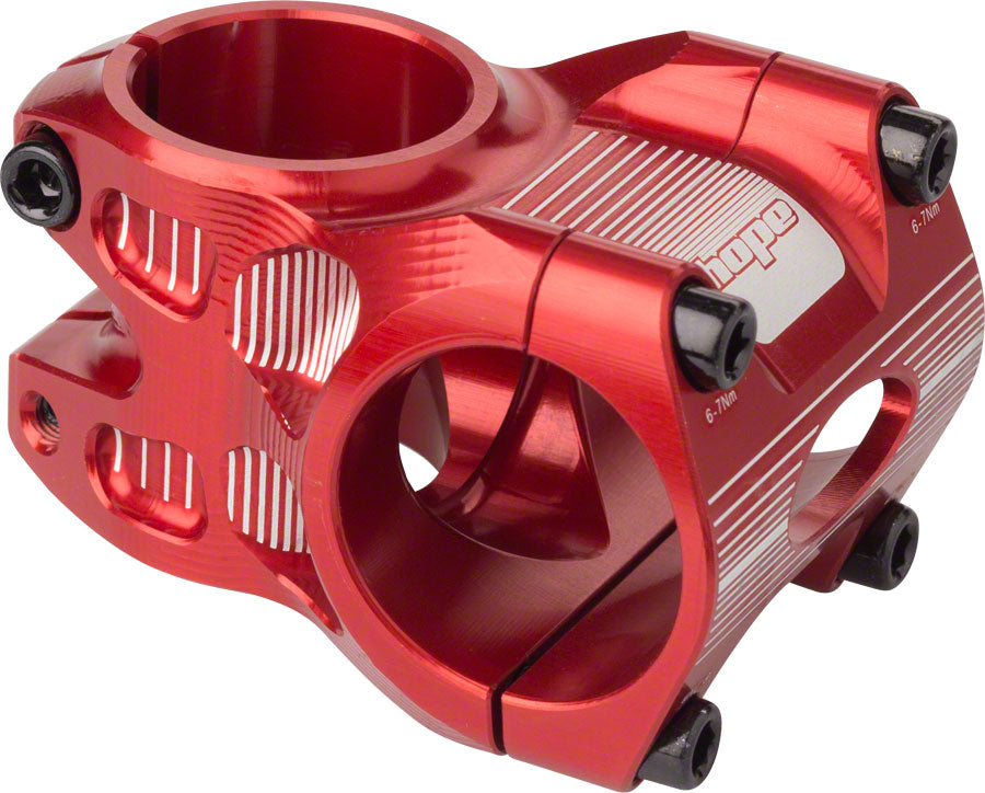 Hope AM/Freeride Stem - 35mm 31.8 Clamp +/-0 1 1/8" Aluminum Red-Goodwynn'sGoodwynn's