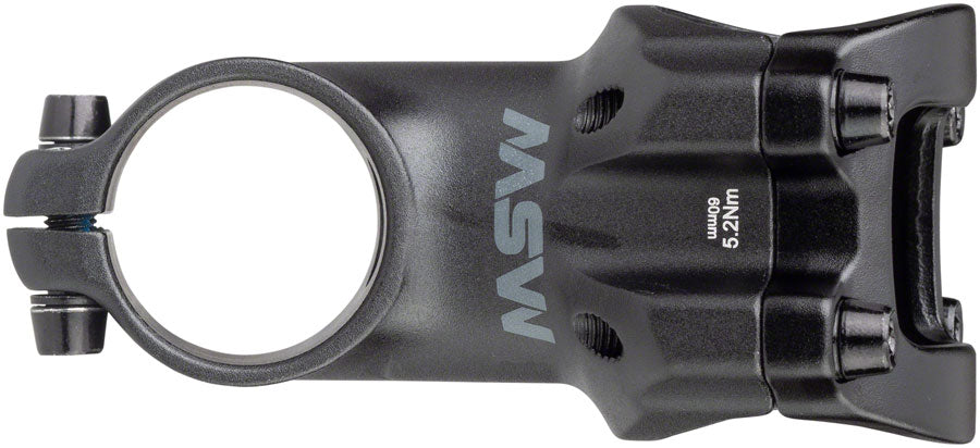 MSW 17 Stem - 60mm 31.8 Clamp +/-17 1 1/8" Aluminum Black-Goodwynn'sGoodwynn's