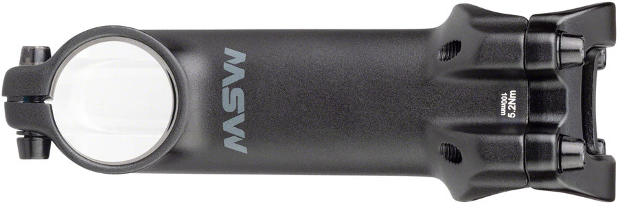 MSW 17 Stem - 100mm 31.8 Clamp +/-17 1 1/8" Aluminum Black-Goodwynn'sGoodwynn's