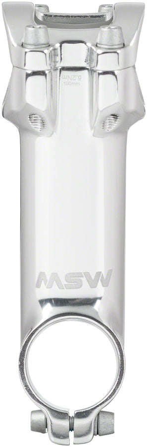 MSW 17 Stem - 100mm 31.8 Clamp +/-17 1 1/8" Aluminum Silver-Goodwynn'sGoodwynn's