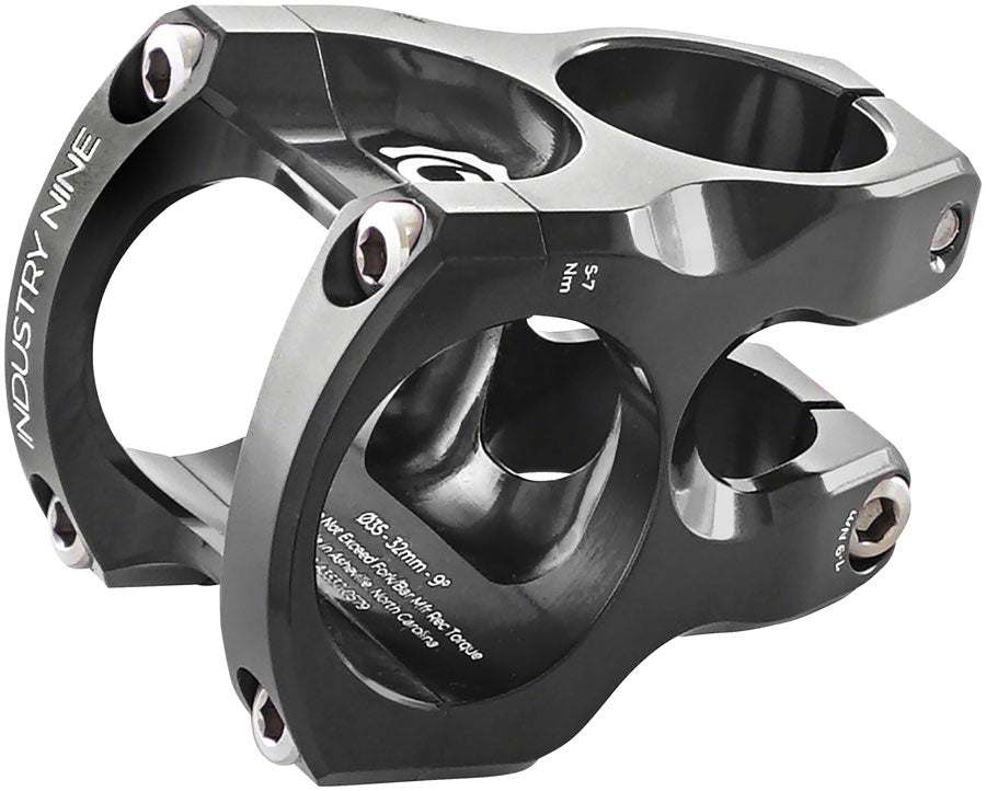 Industry Nine A35 Stem - 32mm 35 Clamp +/-9 1 1/8" Aluminum Black-Goodwynn'sGoodwynn's