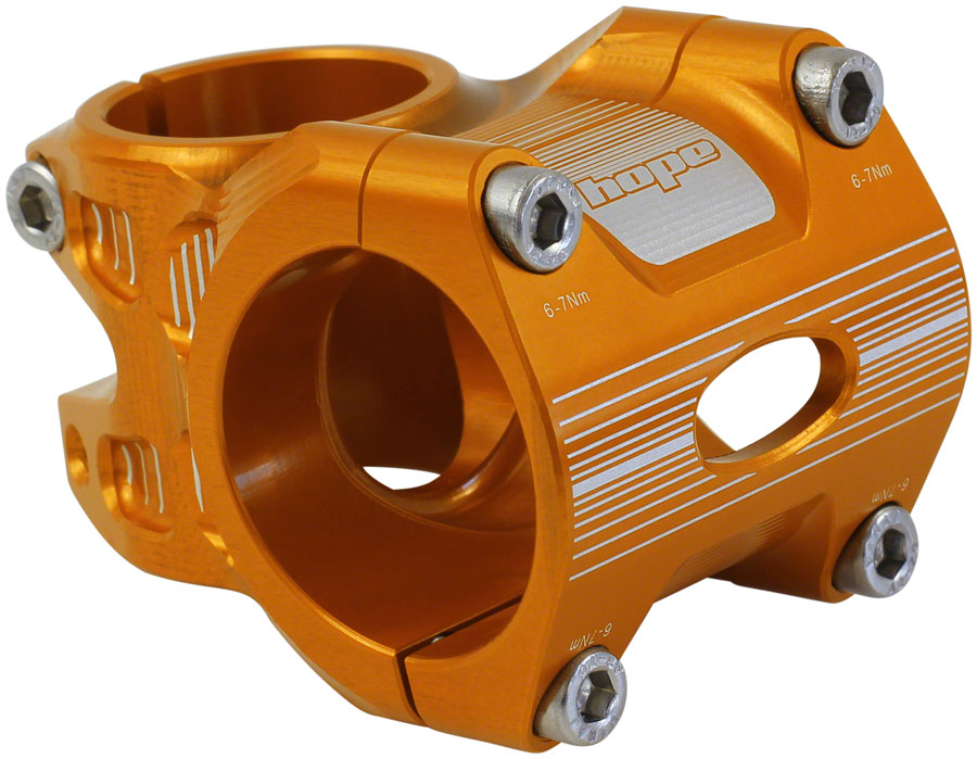 Hope AM/Freeride Stem - 35mm 35 Clamp +/-0 1 1/8" Aluminum Orange-Goodwynn'sGoodwynn's