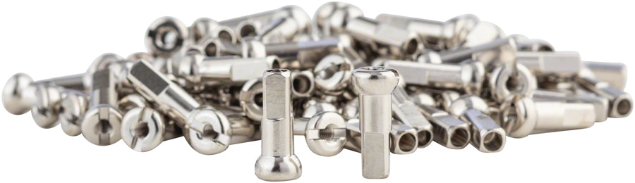 DT Swiss Pro Head Brass Nipples: 2.34 x 14mm Silver Box of 100-Goodwynn'sGoodwynn's
