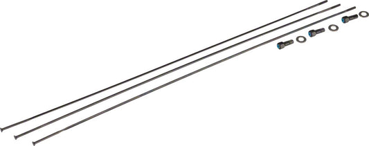 SRAM Spokes/Nipples/Washers 3-pack 298mm CX-Ray Straight-Pull External BLK Rise 60 B1 29"-Goodwynn's