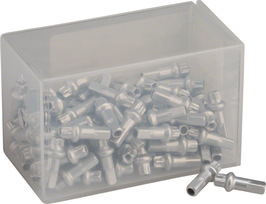 DT Swiss Squorx Pro Head Aluminum Nipples: 2.0 x 15mm Silver Box of 100-Goodwynn'sGoodwynn's