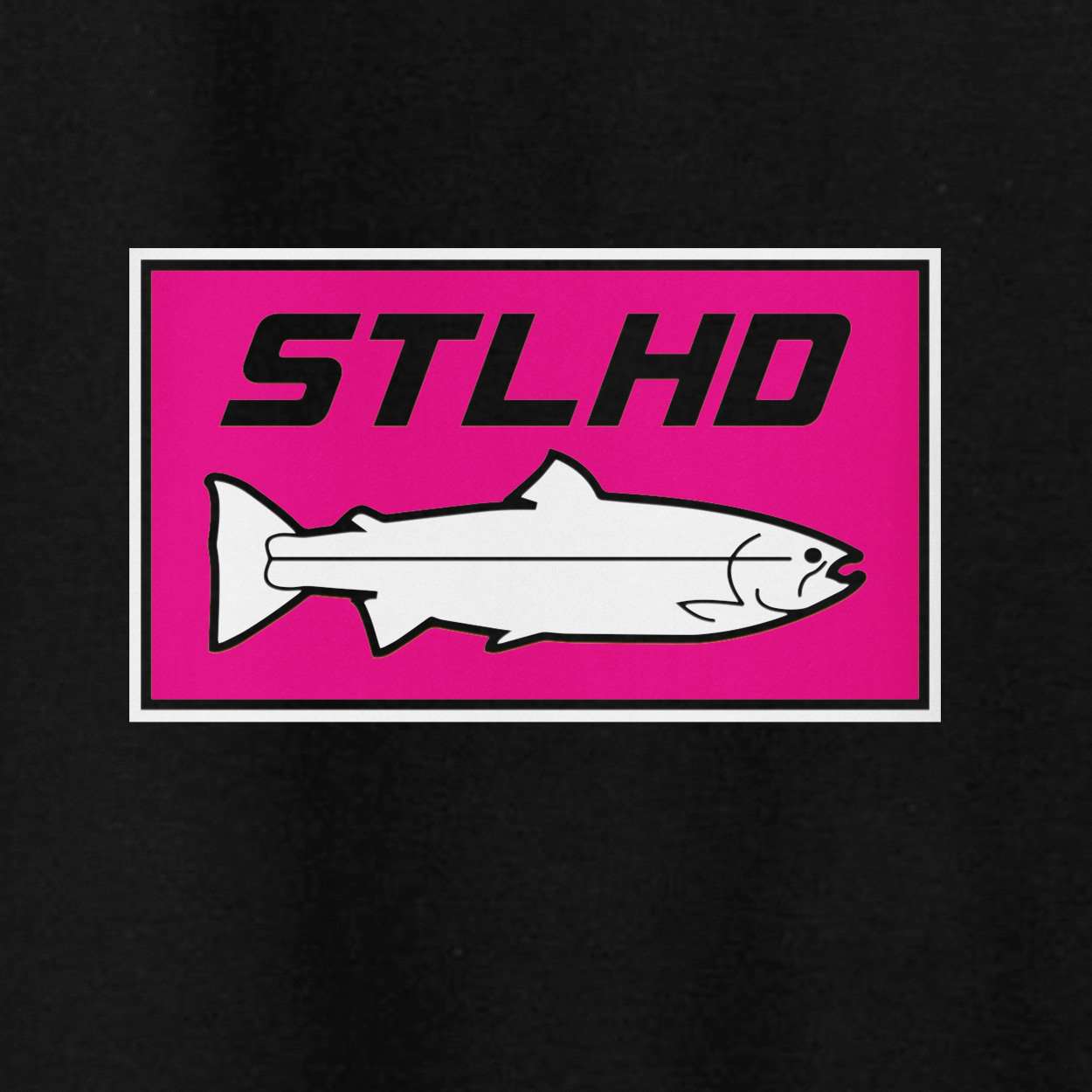 STLHD Men's Neon Pink Black Standard Hoodie LG
