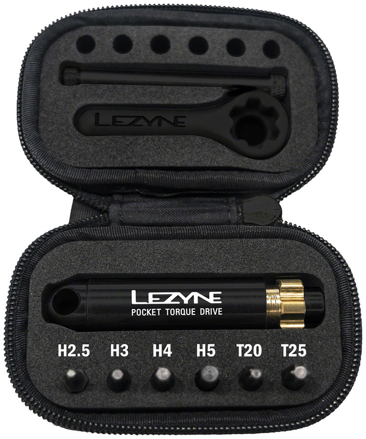Lezyne Pocket Torque Drive Torque Wrench - 2-6 Nm 2.5 3 4 5MM T20 AND T25 BITS With Storage Case BLK-Goodwynn'sGoodwynn's