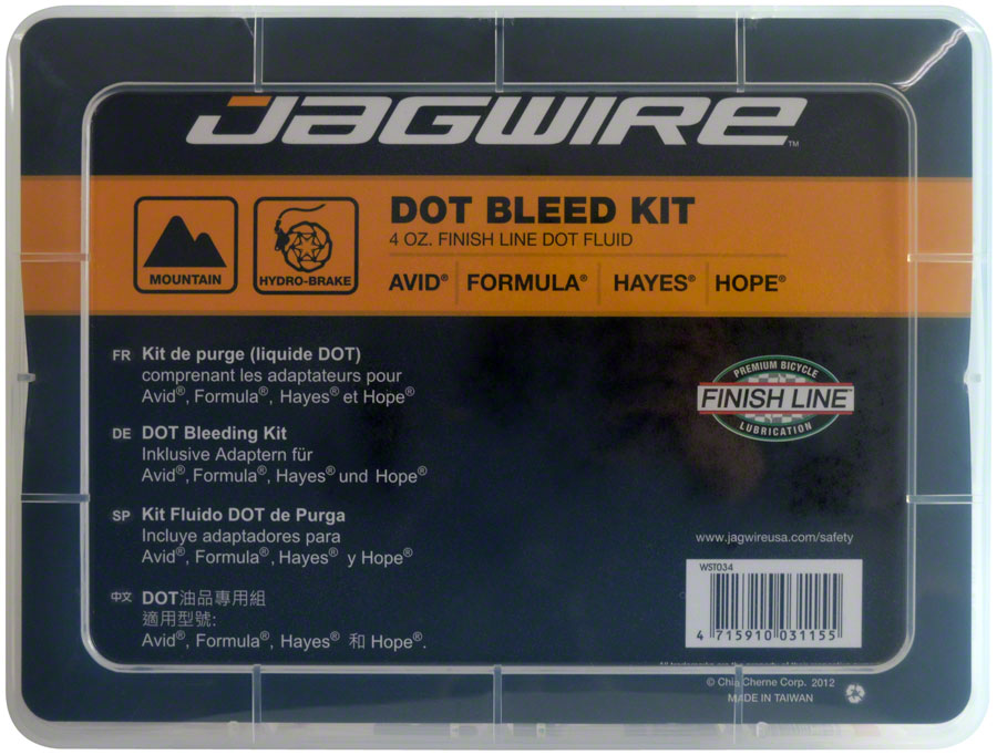 Jagwire Pro DOT Bleed Kit Finish Line DOT 5.1 Fluid - For Avid Hayes Formula Hope Disc Brakes-Goodwynn'sGoodwynn's