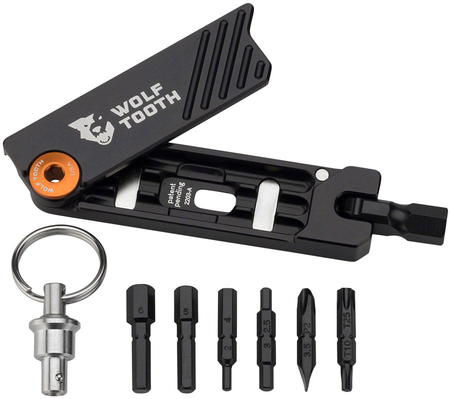 Wolf Tooth 6-Bit Hex Wrench Multi-Tool with Keyring - Gold-Goodwynn'sGoodwynn's