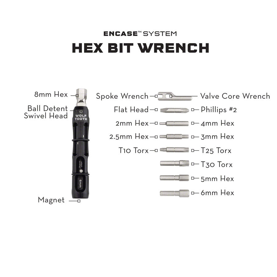 Wolf Tooth EnCase System Hex Bit Wrench Multi Tool-Goodwynn'sGoodwynn's