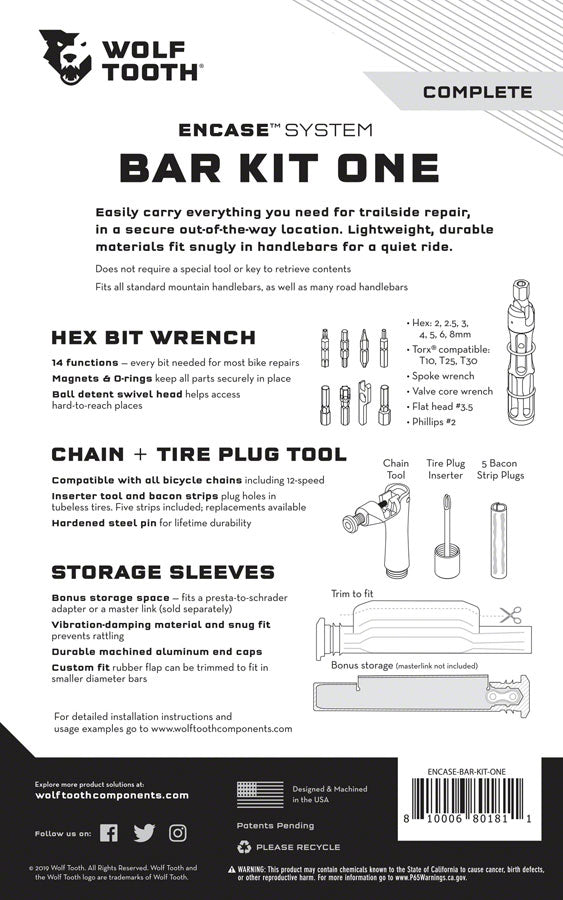 Wolf Tooth EnCase System Bar Kit One-Goodwynn'sGoodwynn's