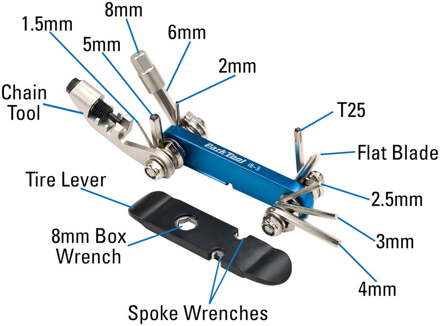 Park Tool IB-3C I-Beam Mini Folding Multi-Tool-Goodwynn'sGoodwynn's