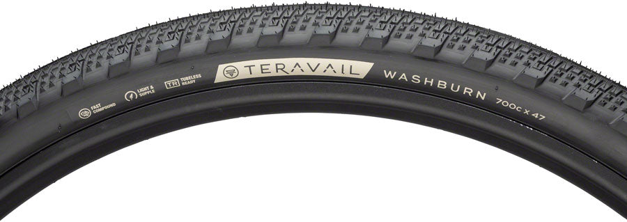 Teravail Washburn Tire - 700 x 47 Tubeless Folding Black Light and Supple-Goodwynn'sGoodwynn's