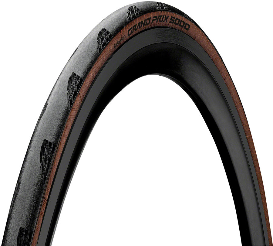 Continental Grand Prix 5000 Tire - 700 x 25 Clincher Folding BLK/Transparent BLKChili Vectran Breaker LazerGrip ACT-Goodwynn'sGoodwynn's