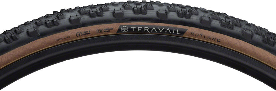 Teravail Rutland Tire - 700 x 42 Tubeless Folding Tan Light Supple Fast Compound-Goodwynn'sGoodwynn's