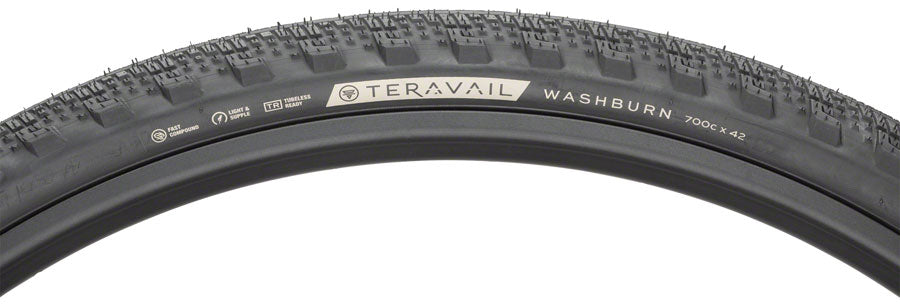 Teravail Washburn Tire - 700 x 42 Tubeless Folding Black Light and Supple-Goodwynn'sGoodwynn's