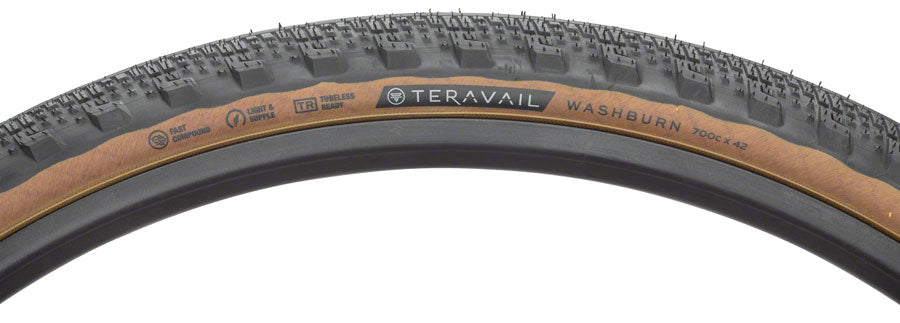 Teravail Washburn Tire - 700 x 42 Tubeless Folding Tan Light and Supple-Goodwynn'sGoodwynn's