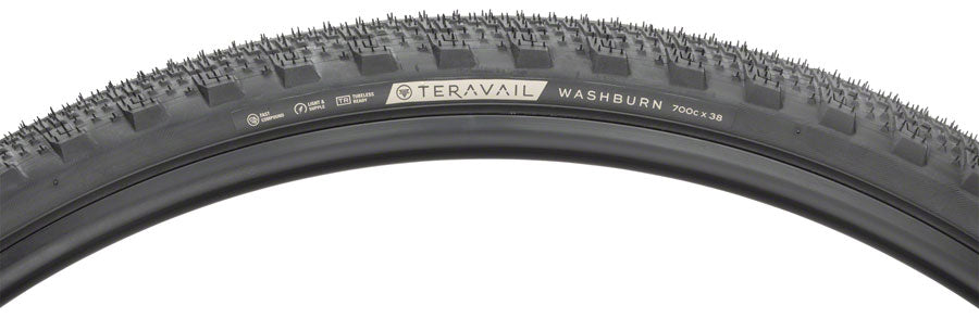 Teravail Washburn Tire - 700 x 38 Tubeless Folding Black Light and Supple-Goodwynn'sGoodwynn's