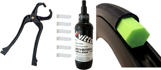 Vittoria Air-Liner Tubeless Road Kit - 2 Inserts Tire Sealant Pliers Clips Small 25mm-Goodwynn's