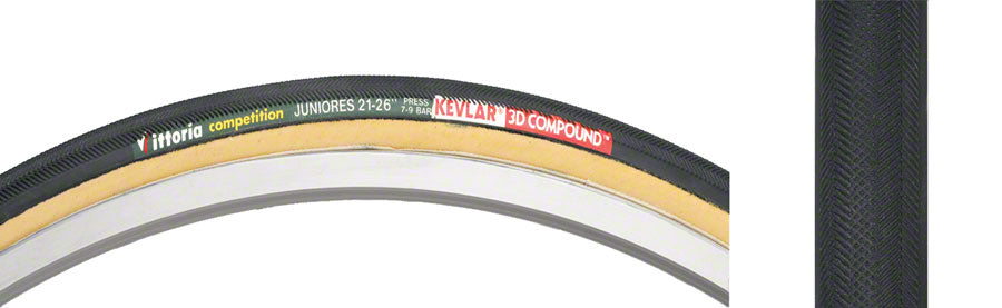 Vittoria Juniores Tire - 650c x 21 Tubular Folding Black/Tan-Goodwynn'sGoodwynn's