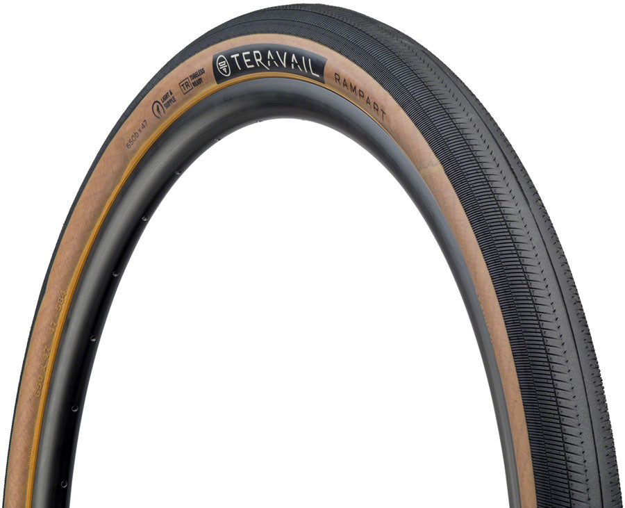 Teravail Rampart Tire - 650b x 47 Tubeless Folding Tan Light Supple Fast Compound-Goodwynn'sGoodwynn's