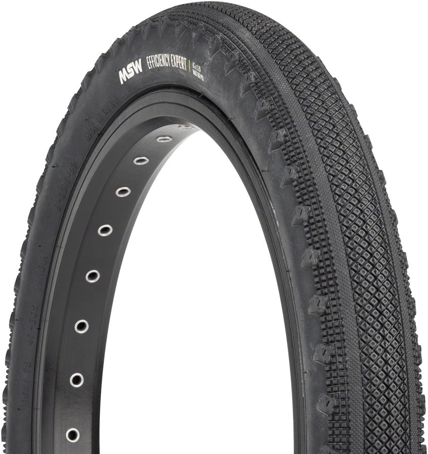 MSW Efficiency Expert Tire - 16 x 1.75 Black Rigid Wire Bead 33tpi-Goodwynn'sGoodwynn's