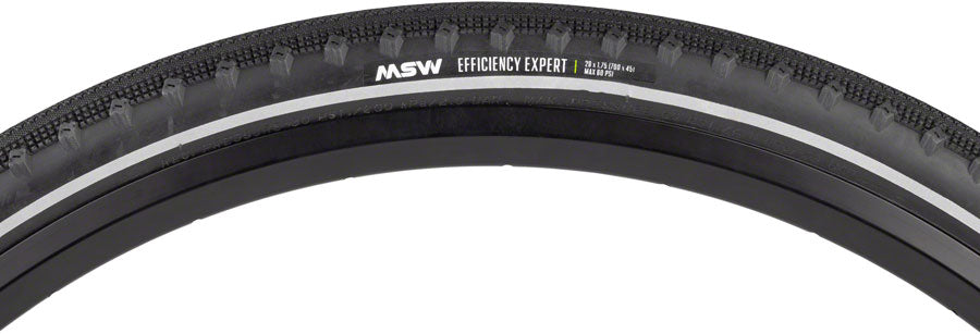 MSW Efficiency Expert Tire - 29 x 1.75 / 700 x 45 BLK Folding Wire Bead Puncture Protection Reflective Sidewalls 33tpi-Goodwynn'sGoodwynn's