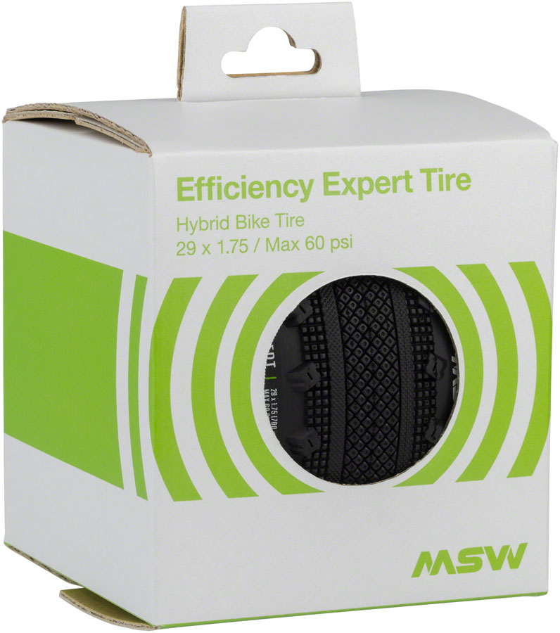 MSW Efficiency Expert Tire - 29 x 1.75 / 700 x 45 BLK Folding Wire Bead Puncture Protection Reflective Sidewalls 33tpi-Goodwynn'sGoodwynn's