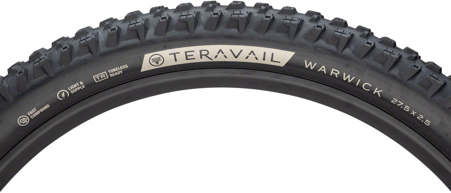 Teravail Warwick Tire - 27.5 x 2.5 Tubeless Folding BLK Ultra-Durable Grip Compound-Goodwynn'sGoodwynn's