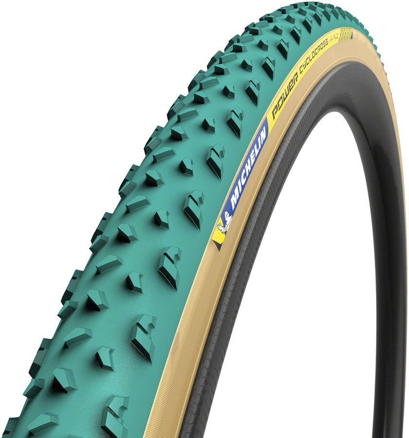 Michelin Power Cyclocross Mud Tire - 700 x 33 Tubular Folding Green/Tan-Goodwynn'sGoodwynn's