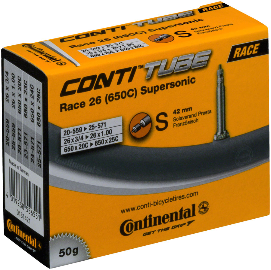 Continental Supersonic Tube - 26 / 650c x 20 - 25mm 42mm Presta Valve-Goodwynn'sGoodwynn's