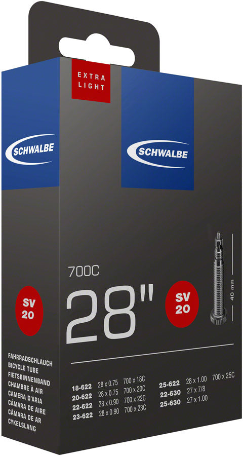 Schwalbe Extra Light Tube - 700 x 18 - 25mm 40mm Presta Valve-Goodwynn'sGoodwynn's