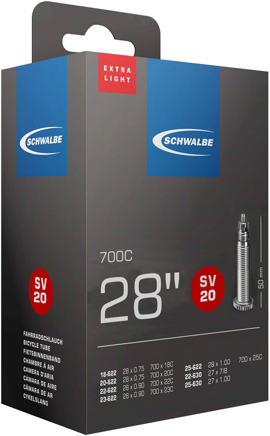 Schwalbe Extra Light Tube - 700 x 18 - 25mm 50mm Presta Valve-Goodwynn'sGoodwynn's