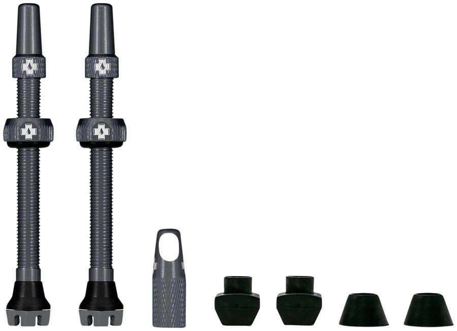 Muc-Off V2 Tubeless Valve Kit - Gray 60mm Pair-Goodwynn'sGoodwynn's