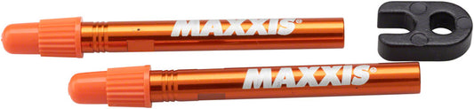 Maxxis MVS Tubeless Valves - Presta 60mm Pair Orange-Goodwynn's