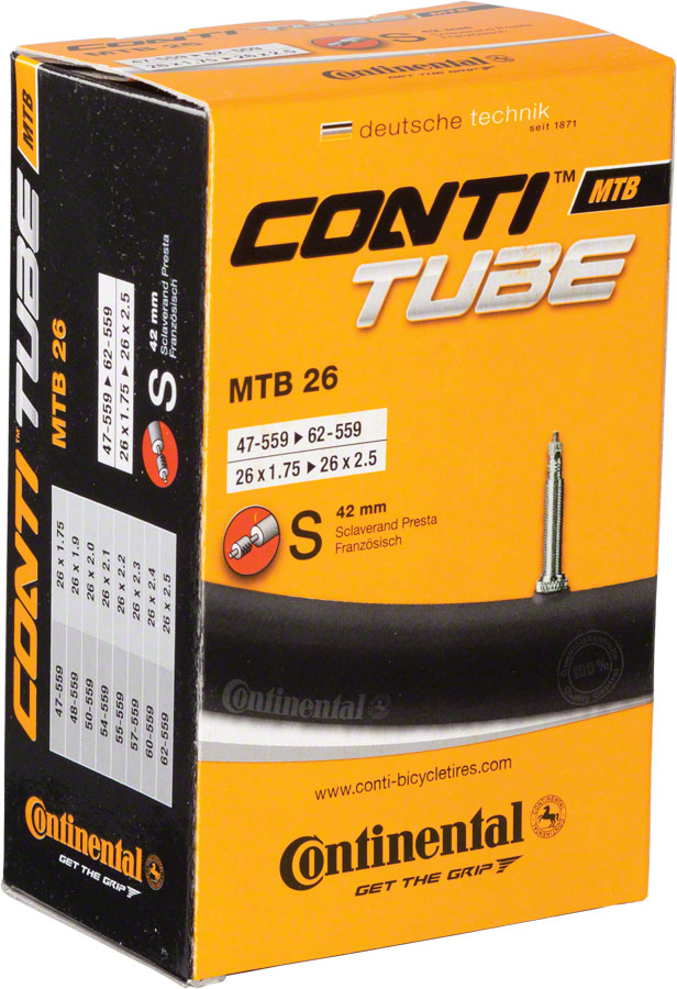 Continental Standard Tube - 26 x 1.75 - 2.5 42mm Presta Valve-Goodwynn'sGoodwynn's