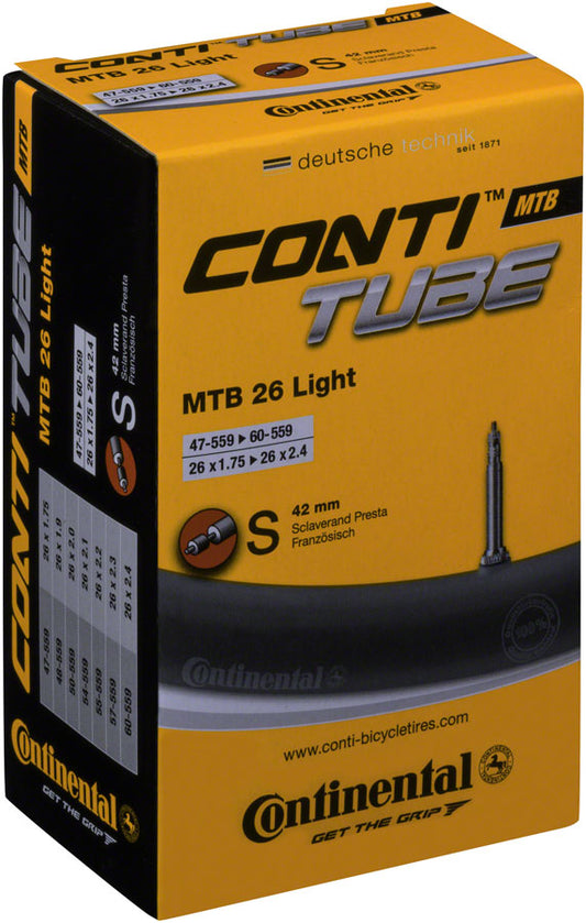 Continental Light Tube - 26 x 1.75 - 2.5 42mm Presta Valve-Goodwynn's
