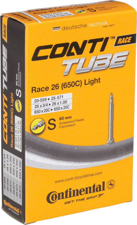 Continental Light Tube - 26 / 650c x 20 - 25mm 60mm Presta Valve-Goodwynn's