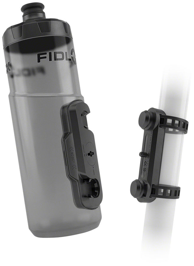 Fidlock TWIST Water Bottle Cage Set - Universal Base Mount Strap-On 600ml Smoke-Goodwynn'sGoodwynn's
