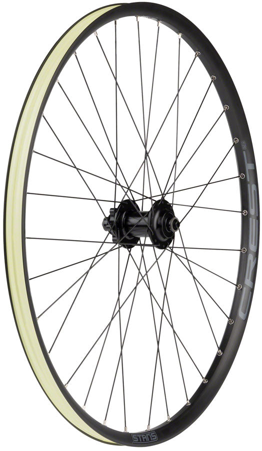 Stans No Tubes Crest S2 Front Wheel - 26" QR x 100mm 6-Bolt Black-Goodwynn'sGoodwynn's