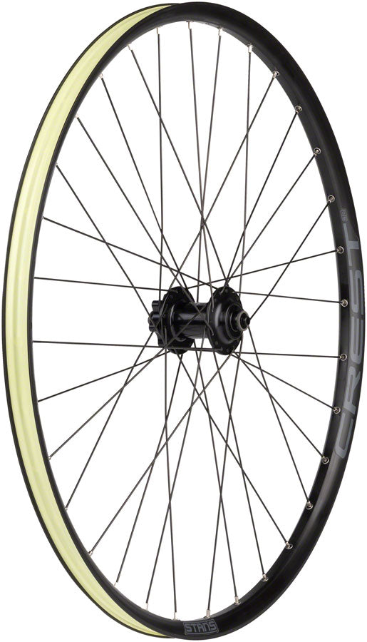 Stans No Tubes Crest S2 Front Wheel - 27.5" QR x 100mm 6-Bolt Black-Goodwynn'sGoodwynn's