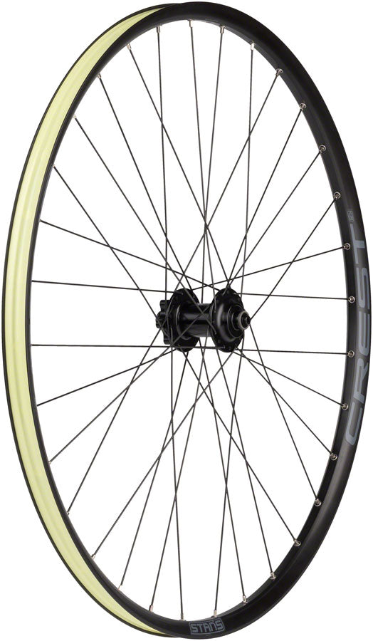 Stans No Tubes Crest S2 Front Wheel - 29" QR x 100mm 6-Bolt Black-Goodwynn'sGoodwynn's