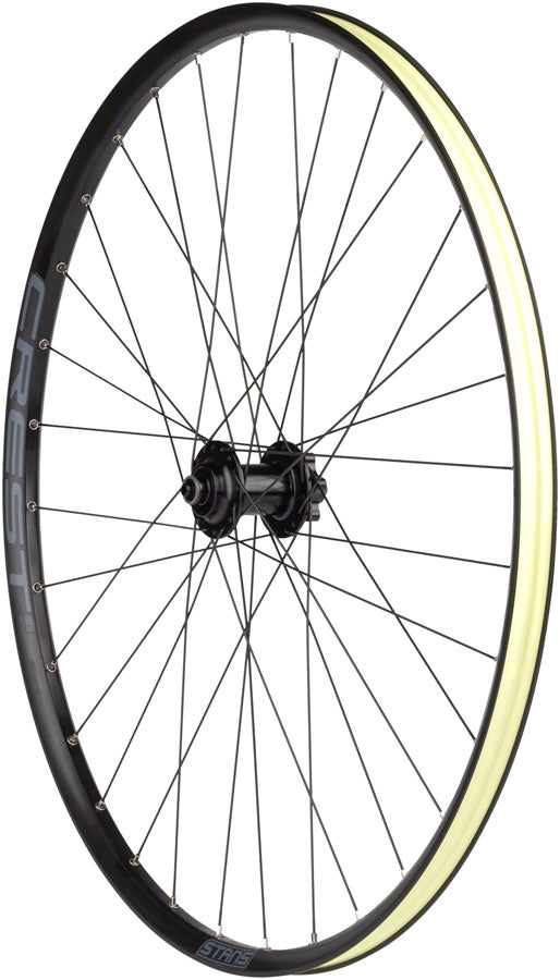 Stans No Tubes Crest S2 Front Wheel - 29" QR x 100mm 6-Bolt Black-Goodwynn'sGoodwynn's