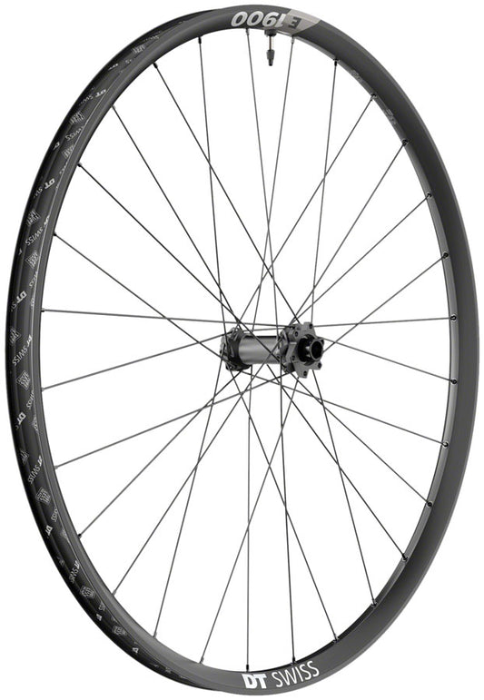 DT Swiss E 1900 Spline 30 Front Wheel - 27.5" 15 x 110mm 6-Bolt Black-Goodwynn's